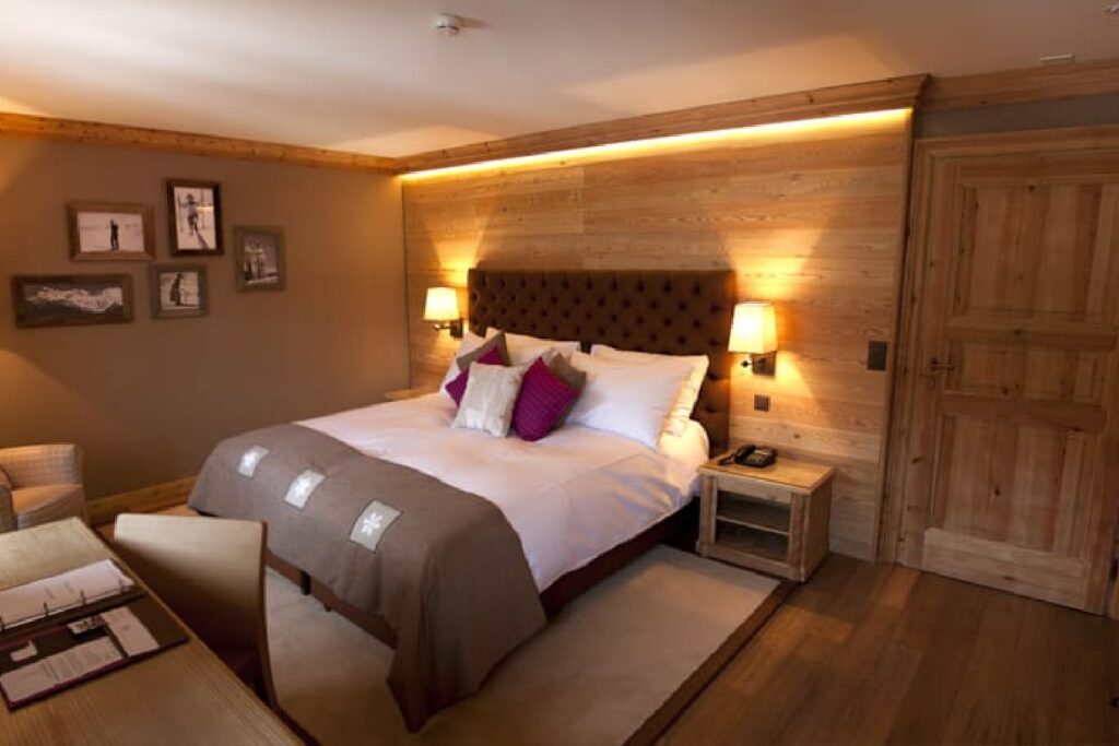 Standard room bedroom in Hotel Royal Crans Montana