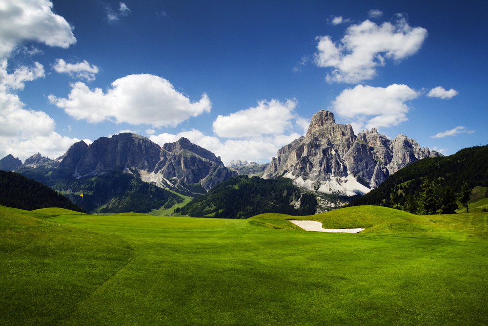 Golf field at Hotel Royal Crans Montana